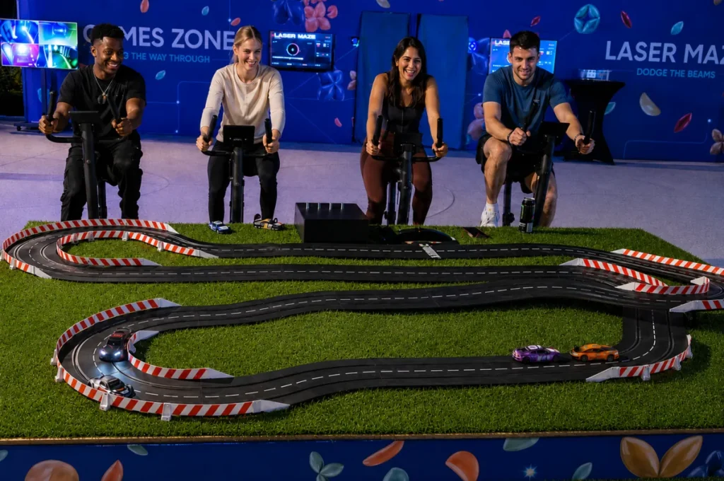 people playing Bike Pedal Racing game