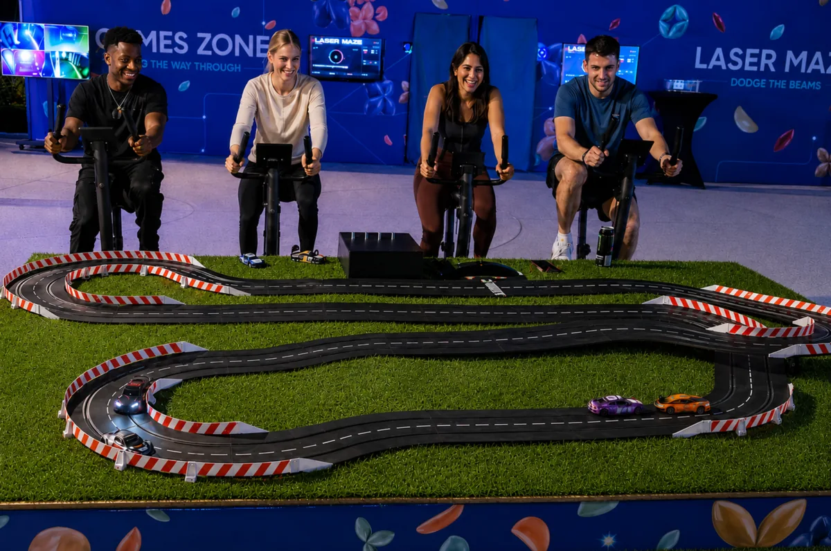 people playing Bike Pedal Racing game