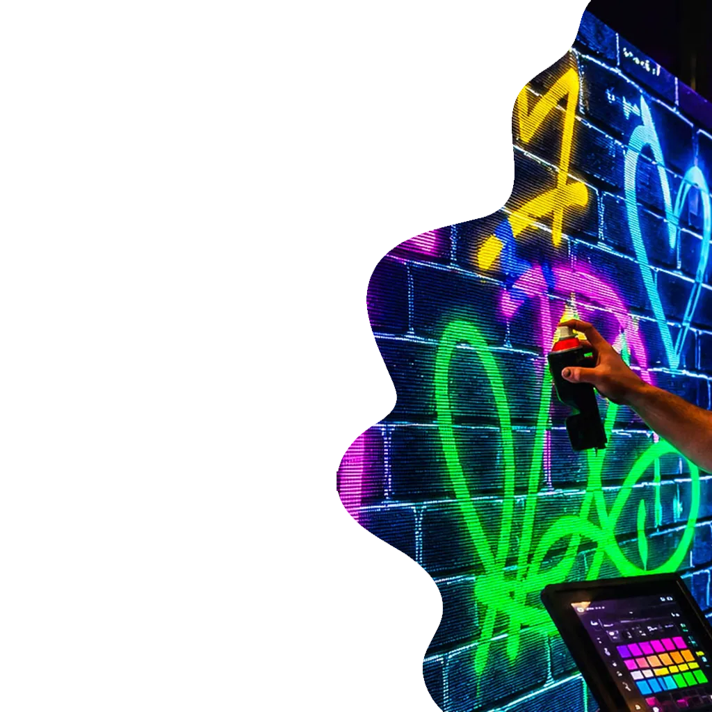 a digital graffiti wall