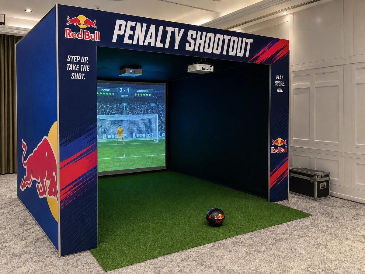 football simulator setup of activity