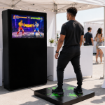 man playing interactive game