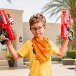 kid likes play nerf