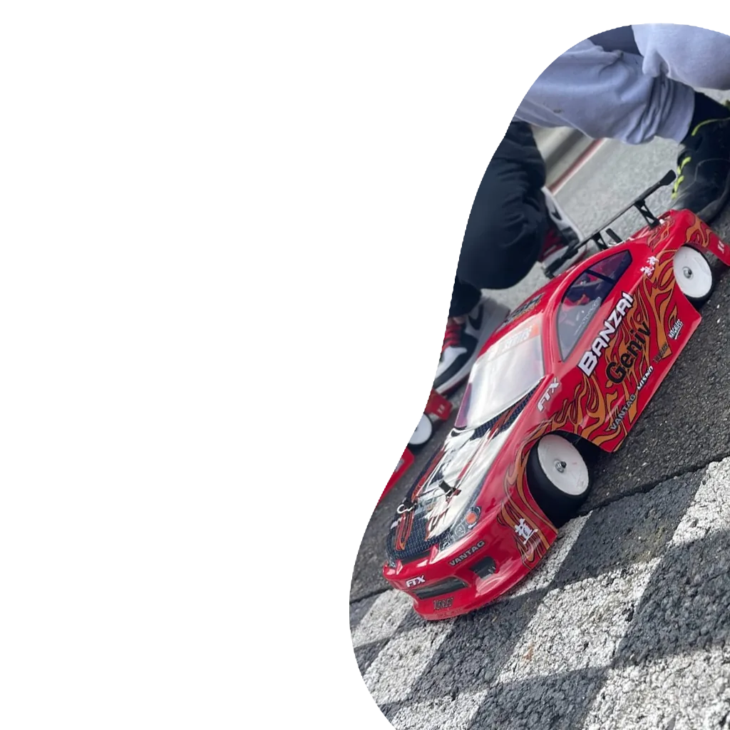 RED RC JDM car