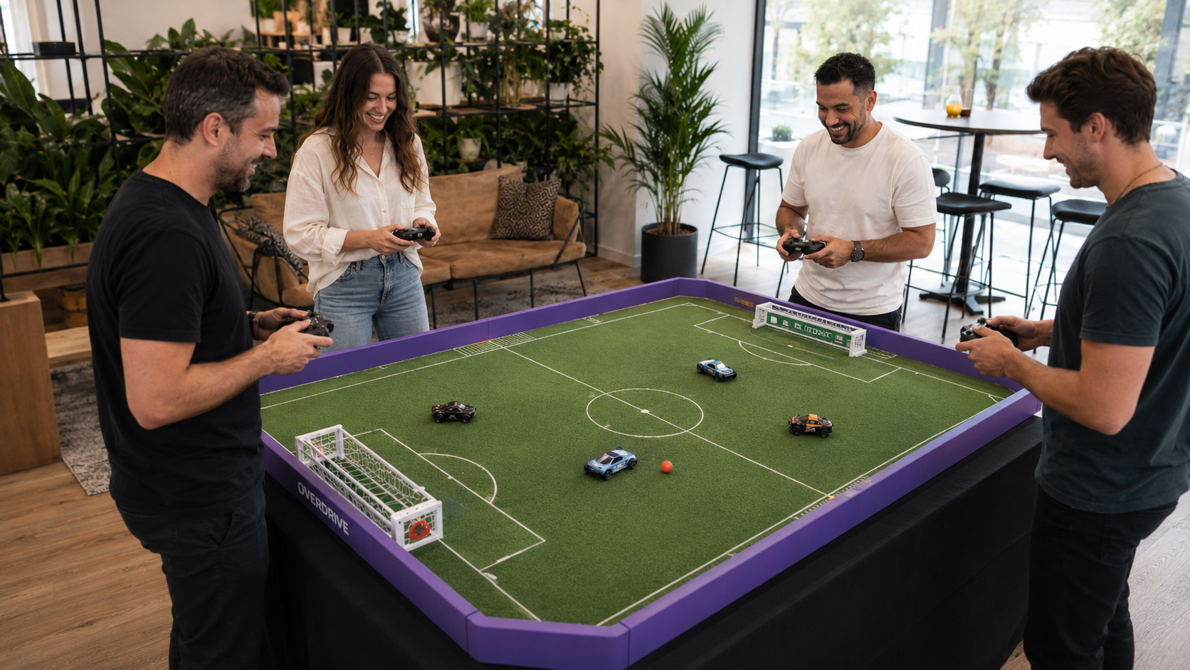 people playing rocket league game