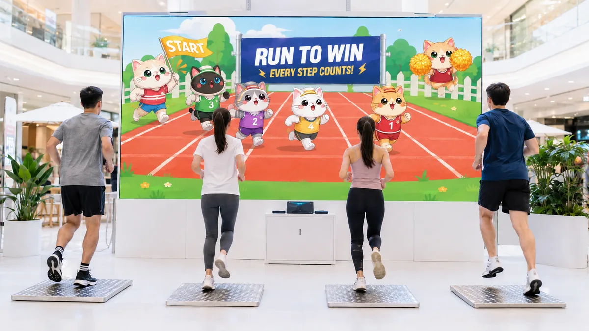 people running on a sport activity