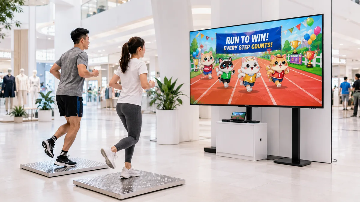 two people running in a sport gaming activity
