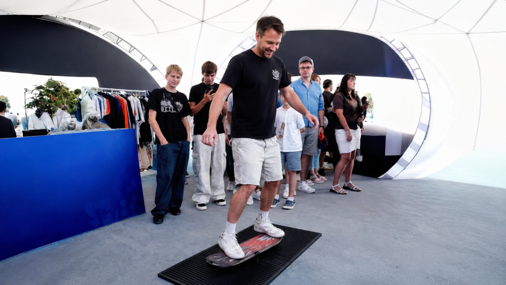 man on skateboard simulator