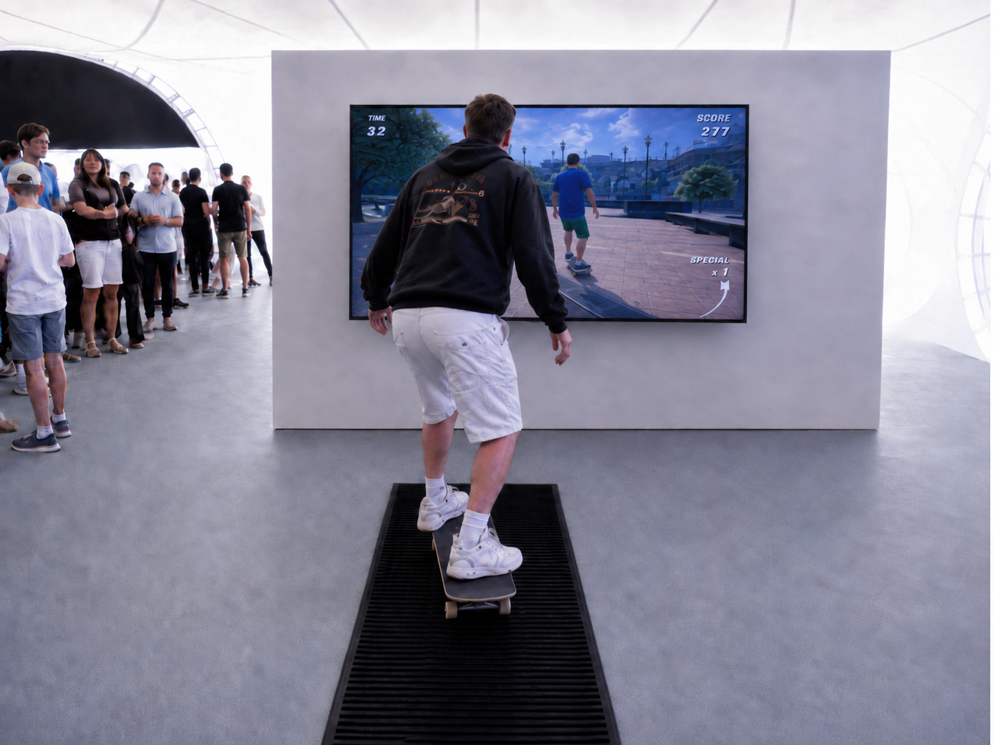 guy on skateboard simulator