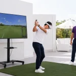 Man playing VR Golf
