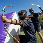 guys playing archery tag game