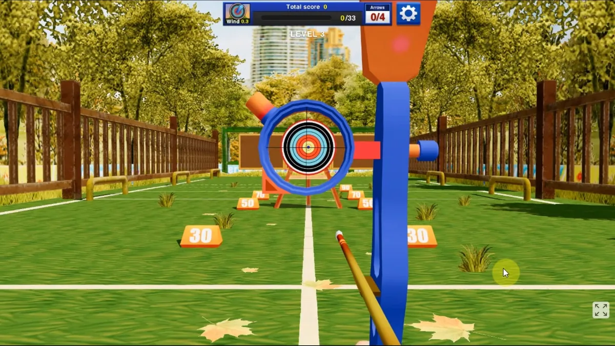 VR archery game